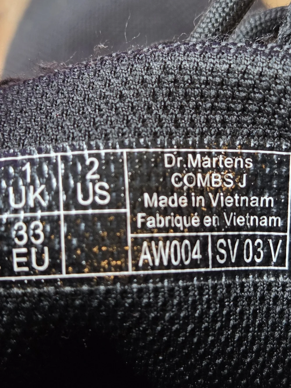 Dr. Martens Black Canvas Lace-Up Boots with Yellow Stitching